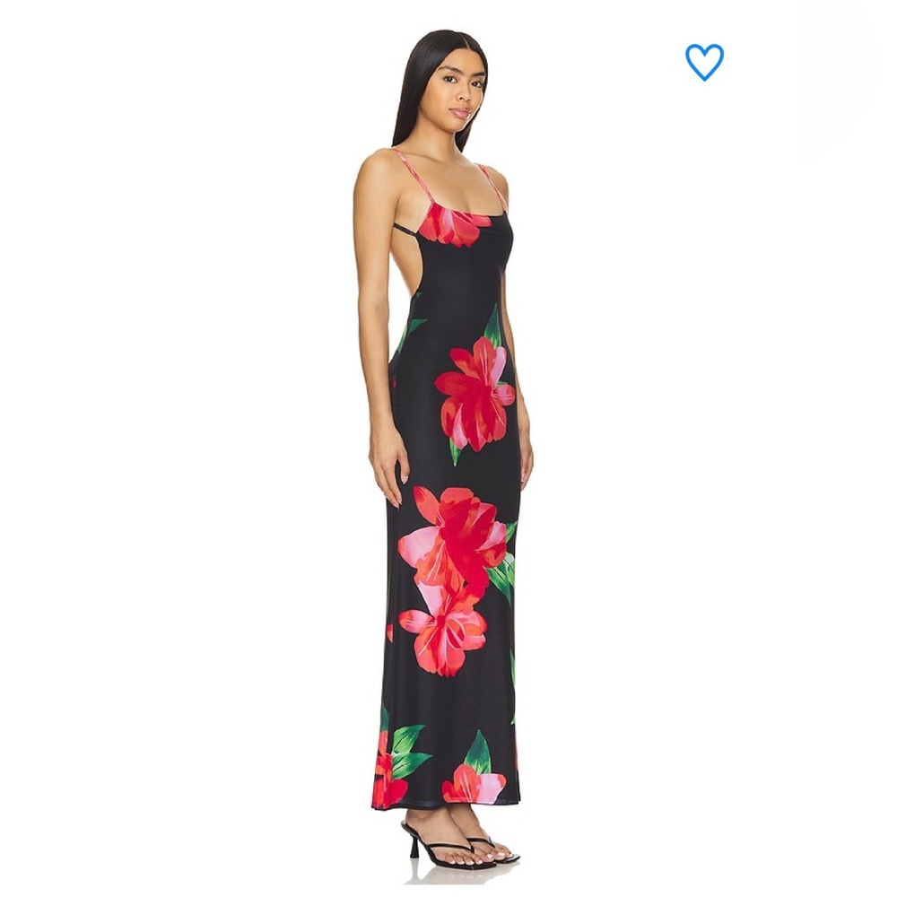 Superdown Karley Maxi Dress in Black Floral
